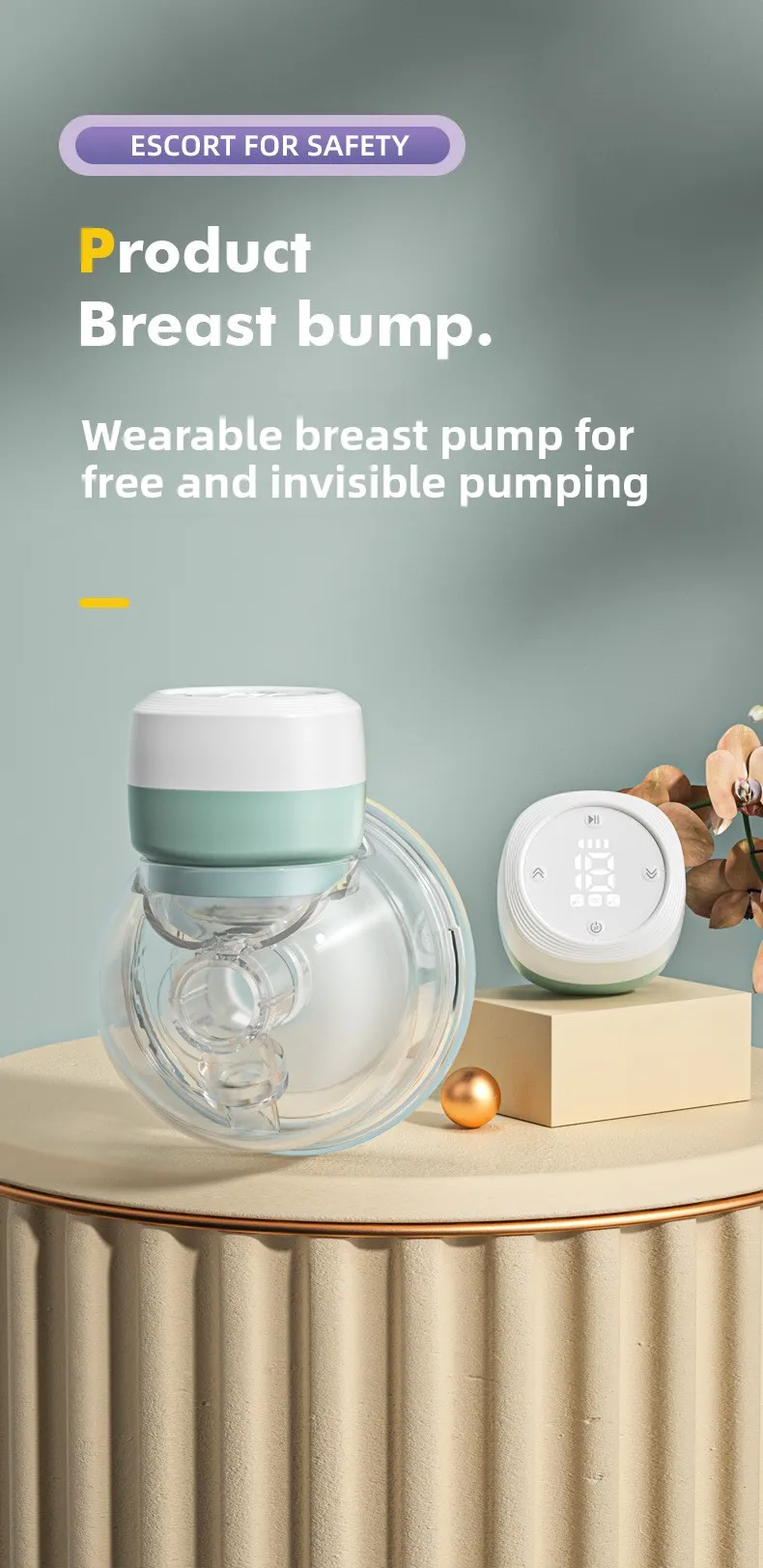 Aura wearable breast pump on display